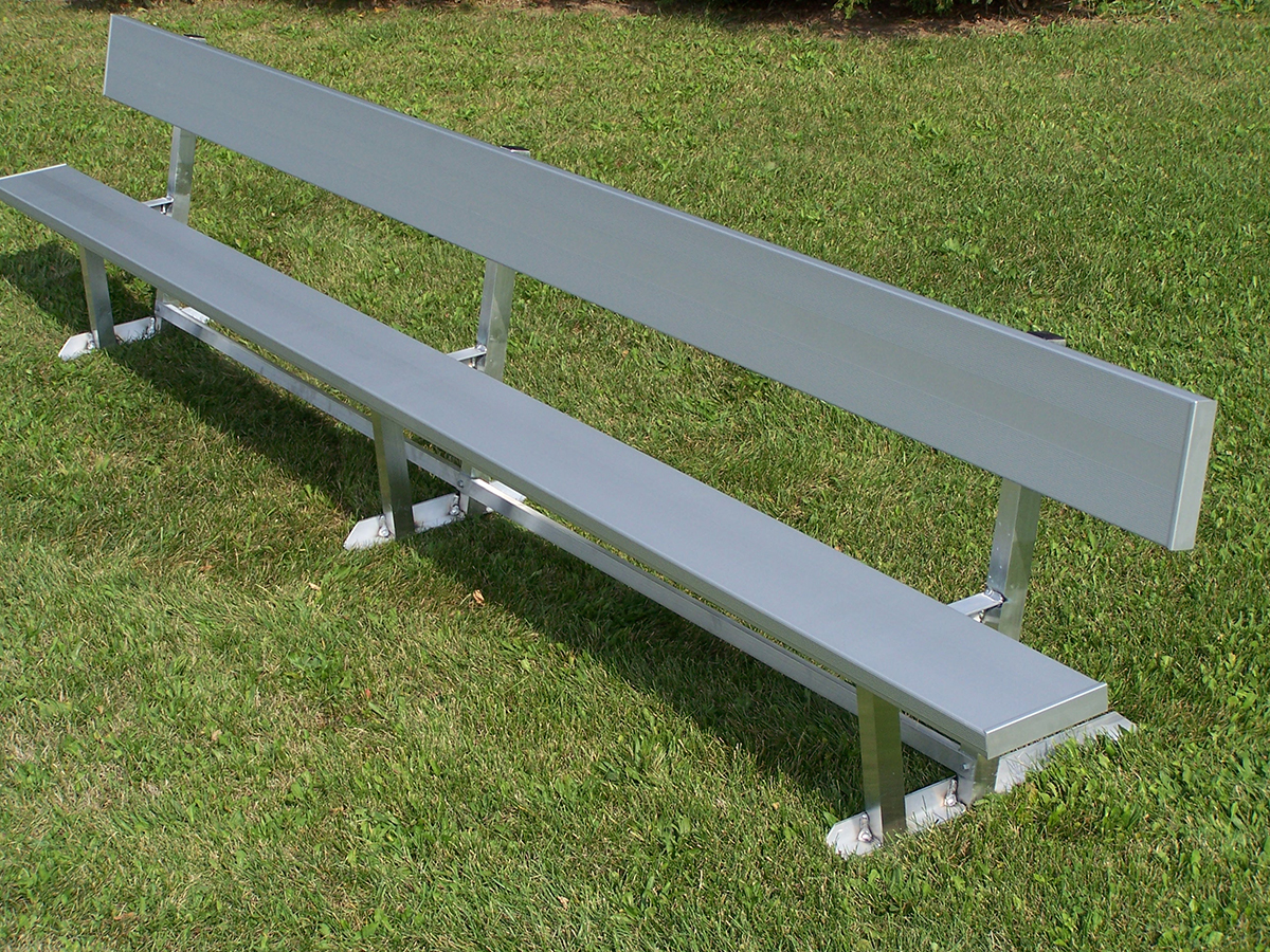 Aluminum Bench/Team Bench With Back