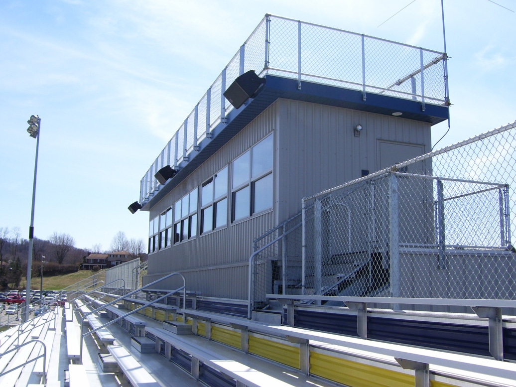 press box with grandstands