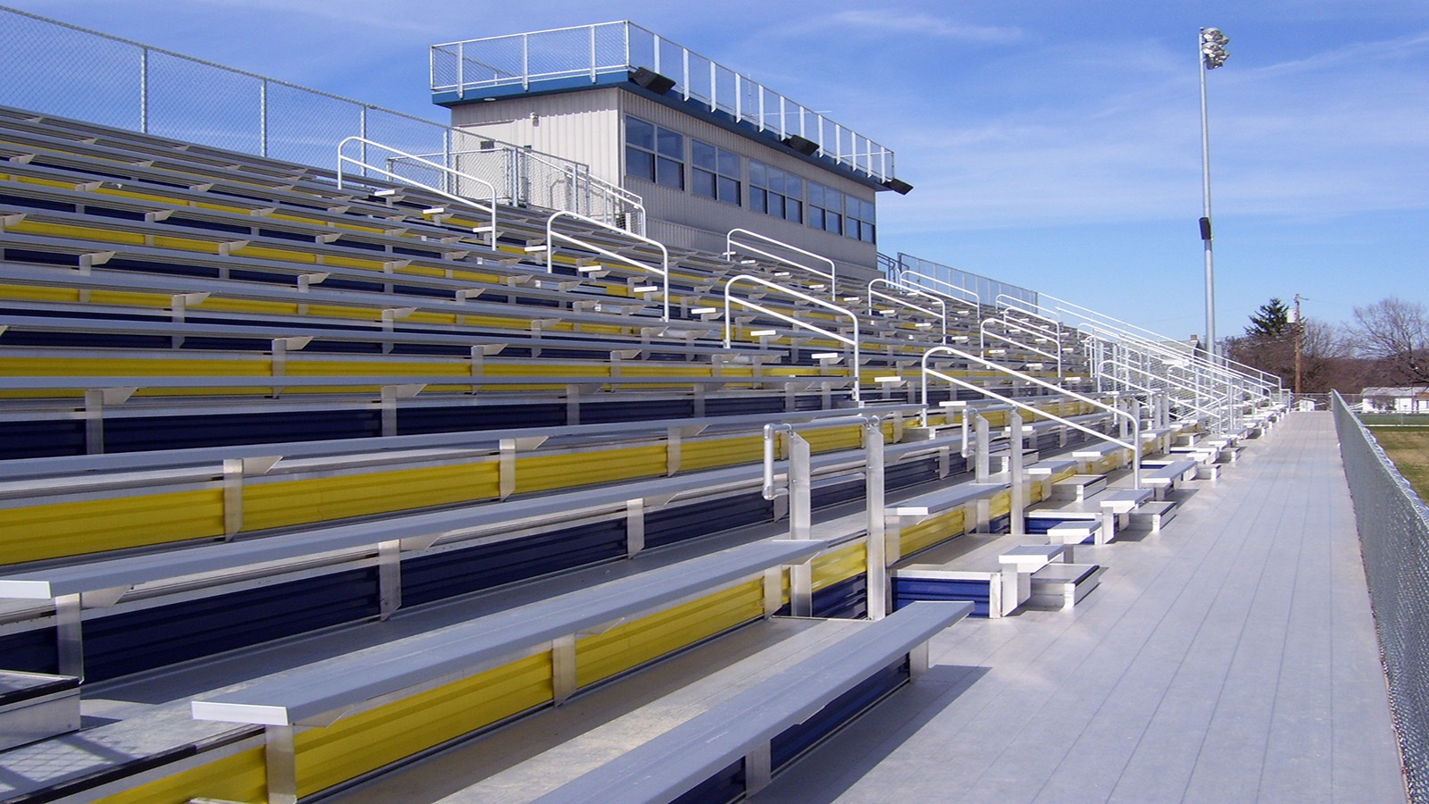 metal stadium bleachers