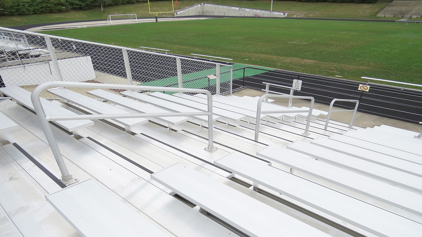 Football bleacher seating in Decatur, IL