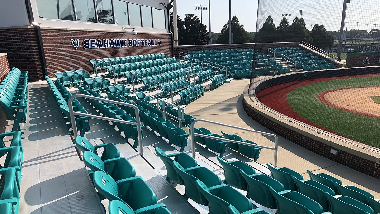 softball stadium fan bleachers